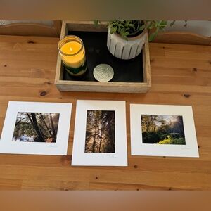 New Original Signed Photography Set of 3 Landscape